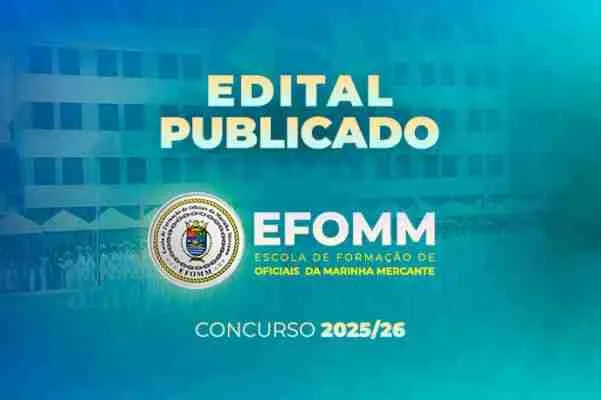 EDITAL EFOMM 2025 PARA INGRESSO EM 2026